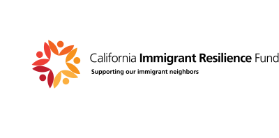 California Immigrant Resilience Fund California Immigrant Resilience Fund logo, which features a yellow-orange-brown blossom logo on the left and the name on the right, with the tagline, Supporting our immigrant neighbors, underneath.